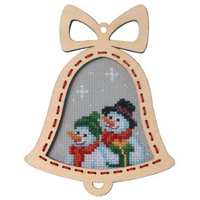 SA6647 Bell - Snowmen 14x11 cm