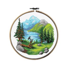 SA7977 Mountain landscape 20 cm