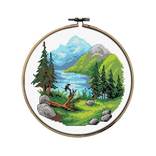 SA7977 Mountain landscape 20 cm