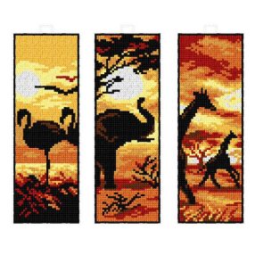 SA8704 Exotic animals set of 3  6,5x19 cm