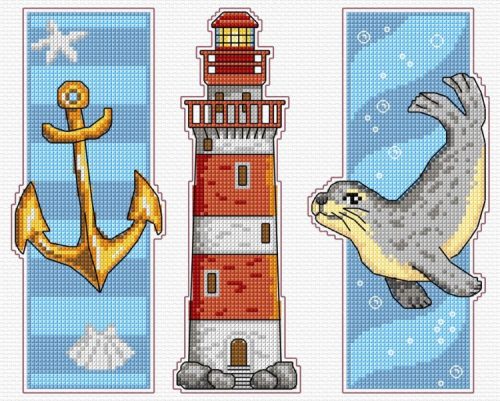 8721 Sea motifs 6,5x19 cm