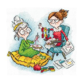 SANB23 Embroiderer grandmothers 13x12,5 cm