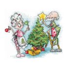 SANB-27 Grandma and New Year 13,5х13,5 cm