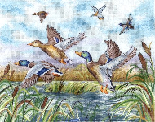 SANL-26 The ducks are flying 25,5х19,5 cm