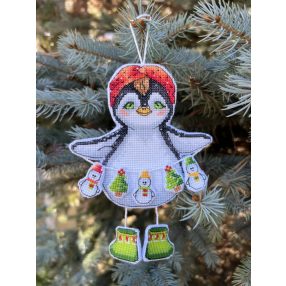 SANP-70 Penguin with a garland 11х14,5 cm