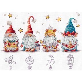 SANR-55 Christmas gnomes 36,5x21,5 cm