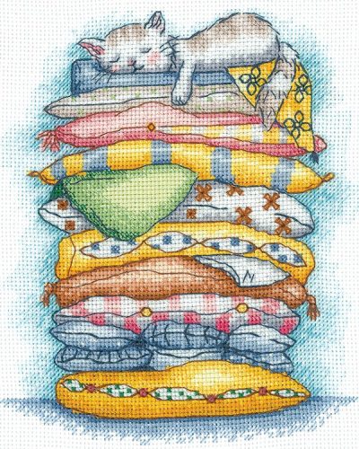SANV-55 The cat is resting 13,5x16 cm