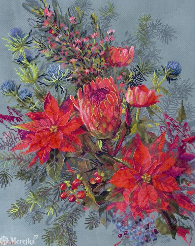 SK272 Karácsonyi csokor 30x42 cm