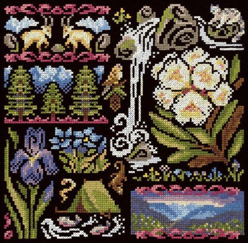 SNV1030 Sampler. Twilight in the Mountains 19x19 cm
