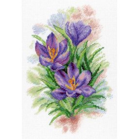 SNV821 Bright crocuses 19x14 cm