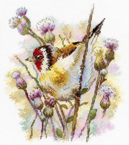 SNV921 Lurking Goldfinch 18x19 cm