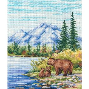 SNV934 By the mountain river 20x16 cm