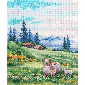 SNV935 In the alpine meadows 20x16 cm