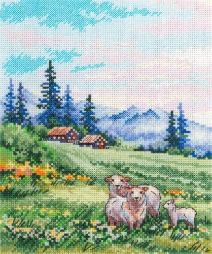 SNV935 In the alpine meadows 20x16 cm