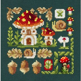 SNV944 Mini Sampler. Fly Agaric House 13x13 cm