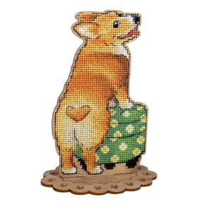 SO163 Corgi and ottoman 16x12x7 cm