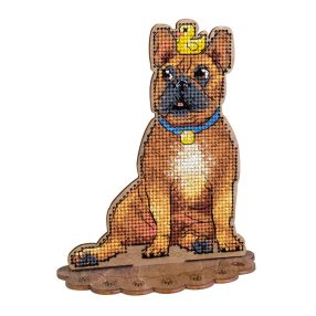 SO166 French bulldog and duck 14x12x7 cm