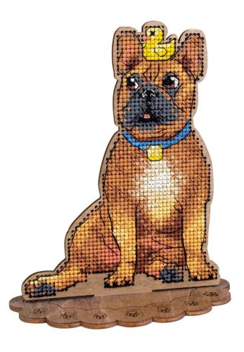 SO166 French bulldog and duck 14x12x7 cm
