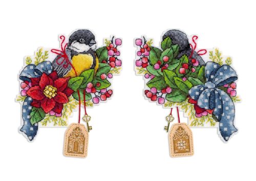 SR1132 Festive titmouse 14x13 cm