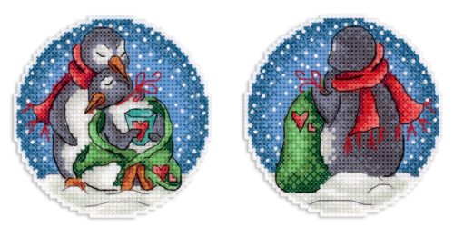 SR1157 Romantikus pingvinek 9x9 cm