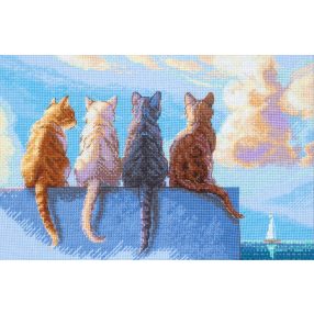 SRA1034 Macskák a tengernél 30x21 cm