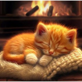WD3072 Sleeping cat 30x30 cm