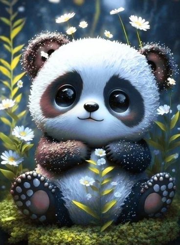 WD3073 Panda 30x40 cm