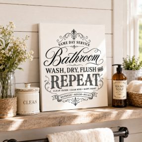 Wash, dry, flush - vászonkép