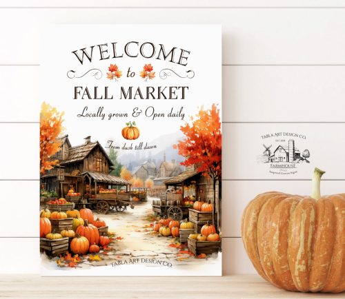 Welcome to Fall Market 30x20 cm - tekercs