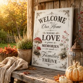 Welcome to our home  - vászonkép
