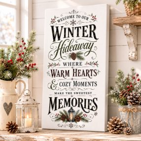 Welcome to our winter hideaway - vászonkép