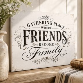 Where friend become family - vászonkép