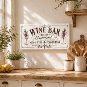 Wine bar uncork unwind - vászonkép