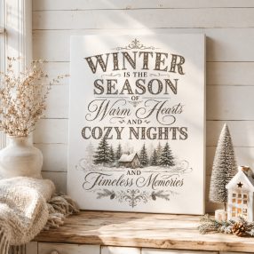 Winter is the Season of Warm Hearts - vászonkép