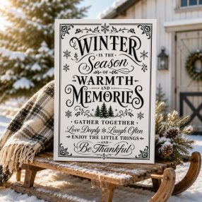 Winter is the season of Warmth and Memories - vászonkép
