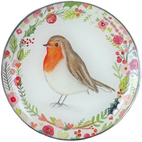   XA38 Love Lucy Illustrations - Loved Ones Are Near - vörösbegy - tűmágnes 4 cm