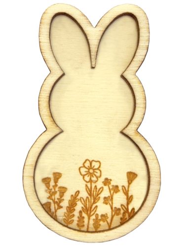 XA71 Fa nyuszi - tűmágnes 3x5,5 cm
