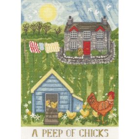 XDD12 Lizzie Spikes - A Peep Of Chicks 26x36 cm