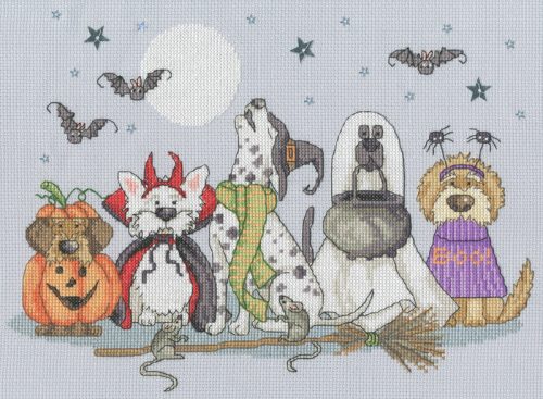 XKTB18 Karen Tye Bentley - Howling Hounds 30x22 cm