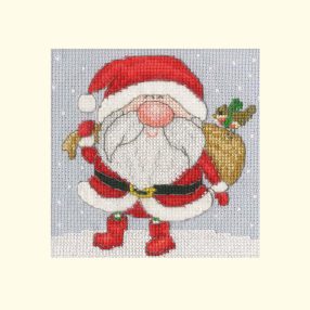 XMAS71 Jenny Barton - Jolly Santa 10x10 cm