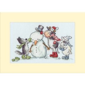 XMAS77 Kate Garrett - Hat, Scarf. Gloves! 16x10 cm