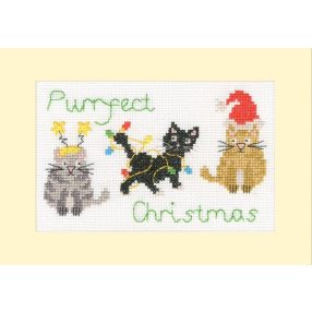 XMAS91 Purrfect Christmas 16x10 cm