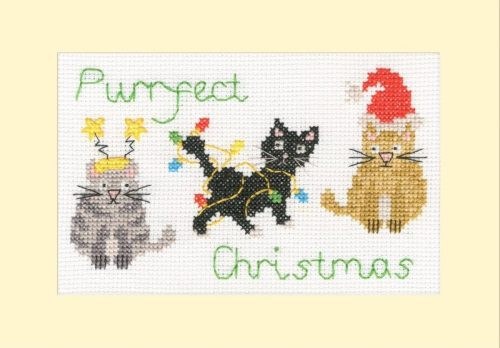 XMAS91 Purrfect Christmas 16x10 cm