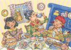 XWB02 Wendy Brown - Tea And Cake 33x24 cm