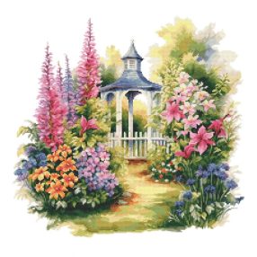 Z10878 Flowery gazebo 40x40 cm