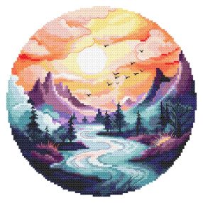 Z10888 Picturesque mountains 20x20 cm