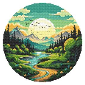 Z10889 Picturesque valley 20x20 cm