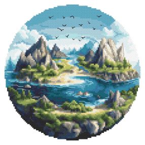 Z10891 Picturesque islands 20x20 cm