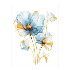 Z10899 Blue flowers 30x40 cm