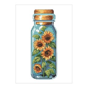 Z10908 Sunflowers in a bottle 13x18 cm